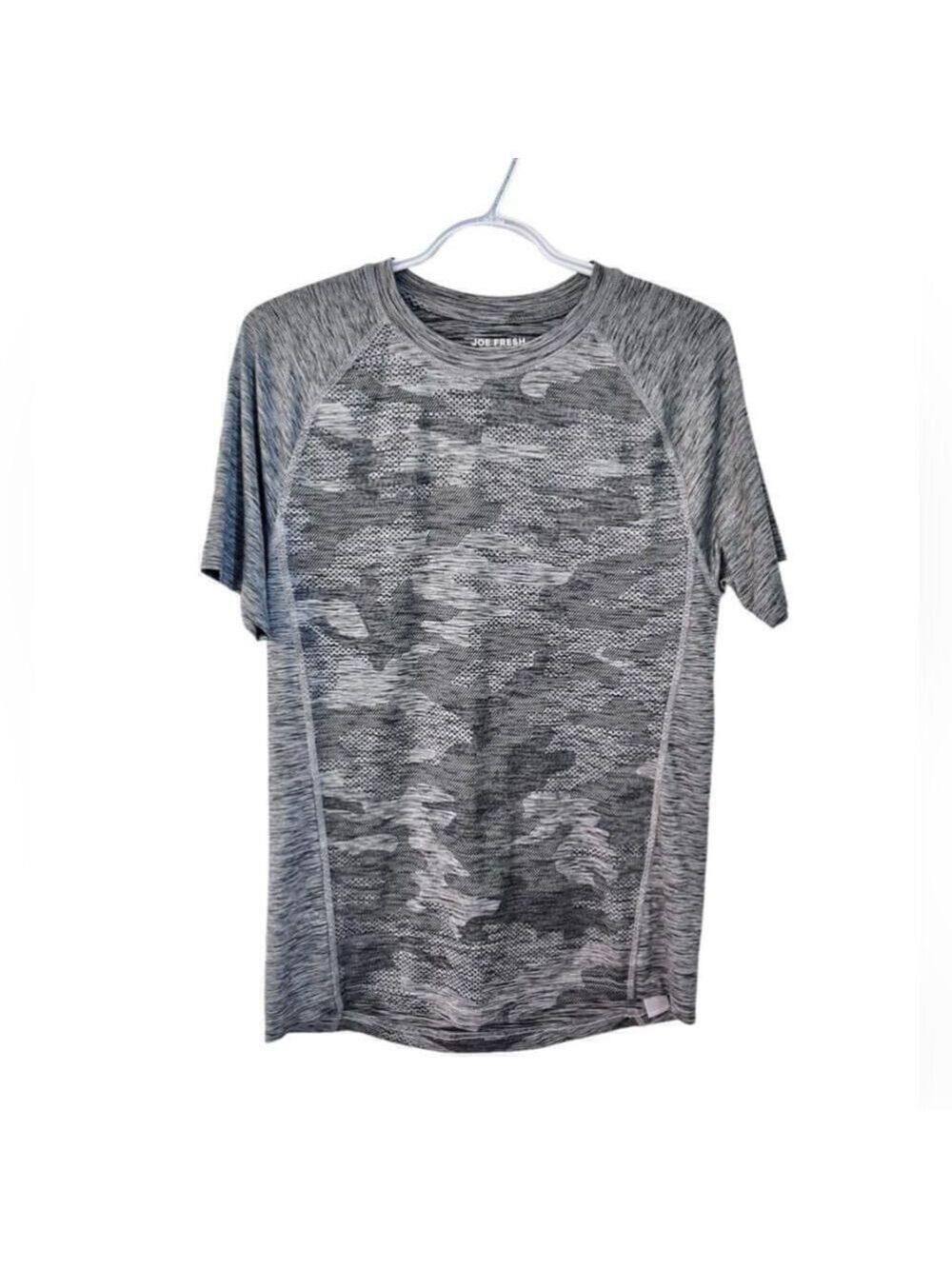 Joe Fresh Active Performance Tee- Grey Camo- Size Small